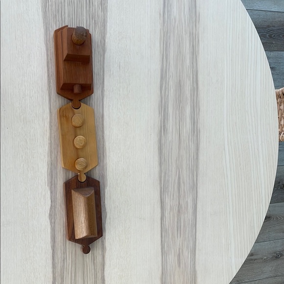 Handmade wooden train building set. - Picture 2 of 5